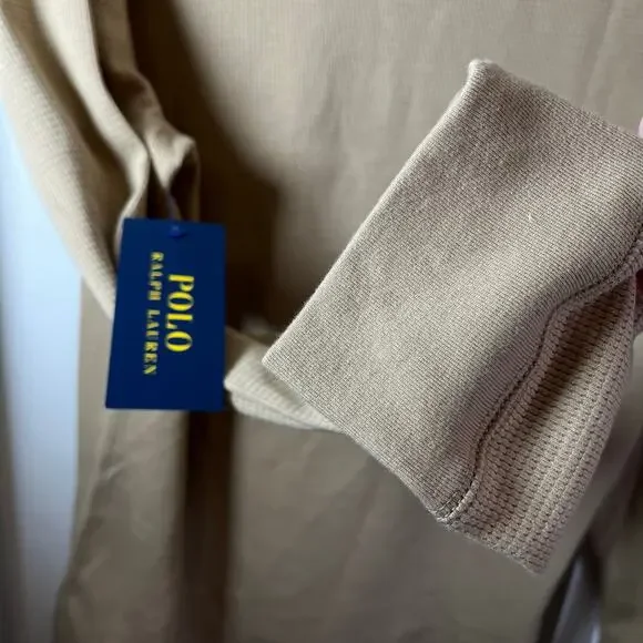 •NWT• POLO Ralph Lauren Tan long sleeve sleepwear in Large - Picture 7 of 12